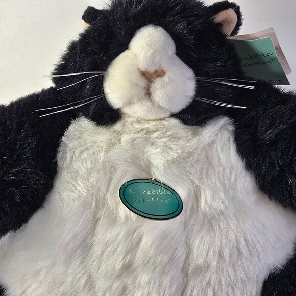 Incredible Petables Cat Plush Domino Fat Black White Tuxedo Kitten Stuffed VTG - Picture 14 of 14